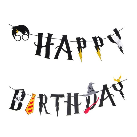 Harry Potter Birthday Banner & cupcake toppers - Picture 7 of 8